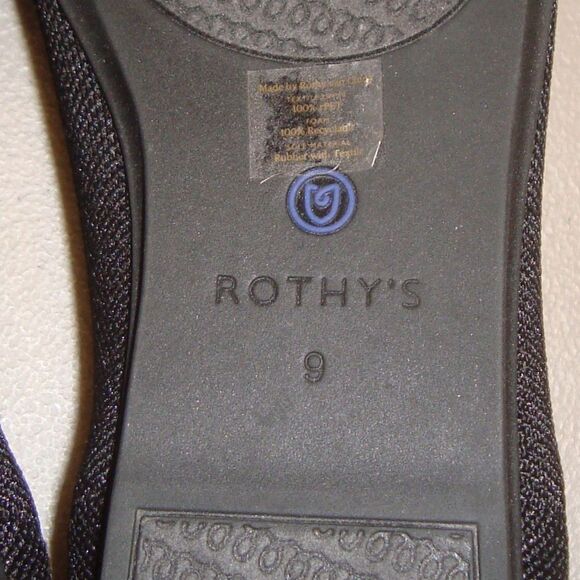 NEW! Rothy’s The Flat Black Round Toe Slip-On Ballet Flats Size 9 - Picture 7 of 9